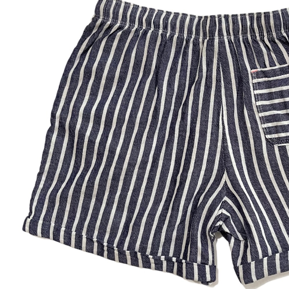 NWOT Girls Blue Sapphire Striped Drawstring Shorts - Picture 9 of 16